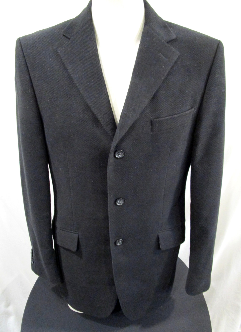 Banana Republic Black Corduroy 3 Button Sport Coat Blazer Jacket Men 40R